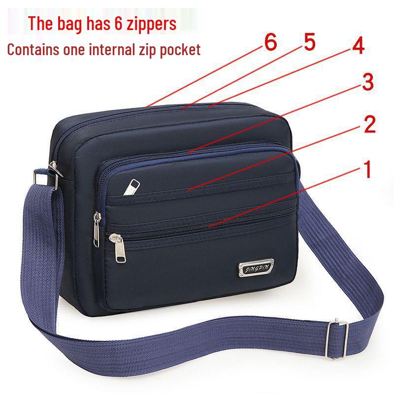 Waterproof Multi-Layer Korean Style Men's Crossbody Money Bag