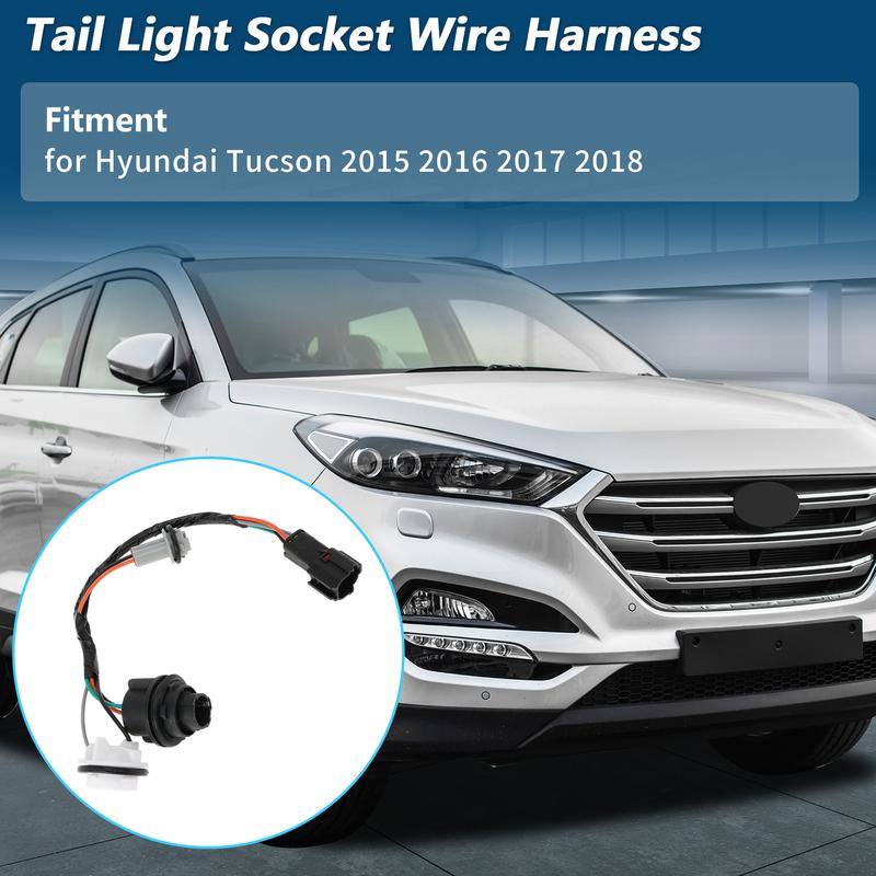 X Autohaux Tail Light Socket Wiring Harness for Hyundai Tucson 2015-2018 No.92480-D3010