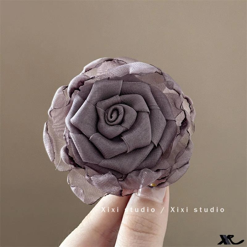 French Wine Red Rose Hair Clip Flower Clip Headband Hairpin New Year Beach Accessories Hair Accessory
