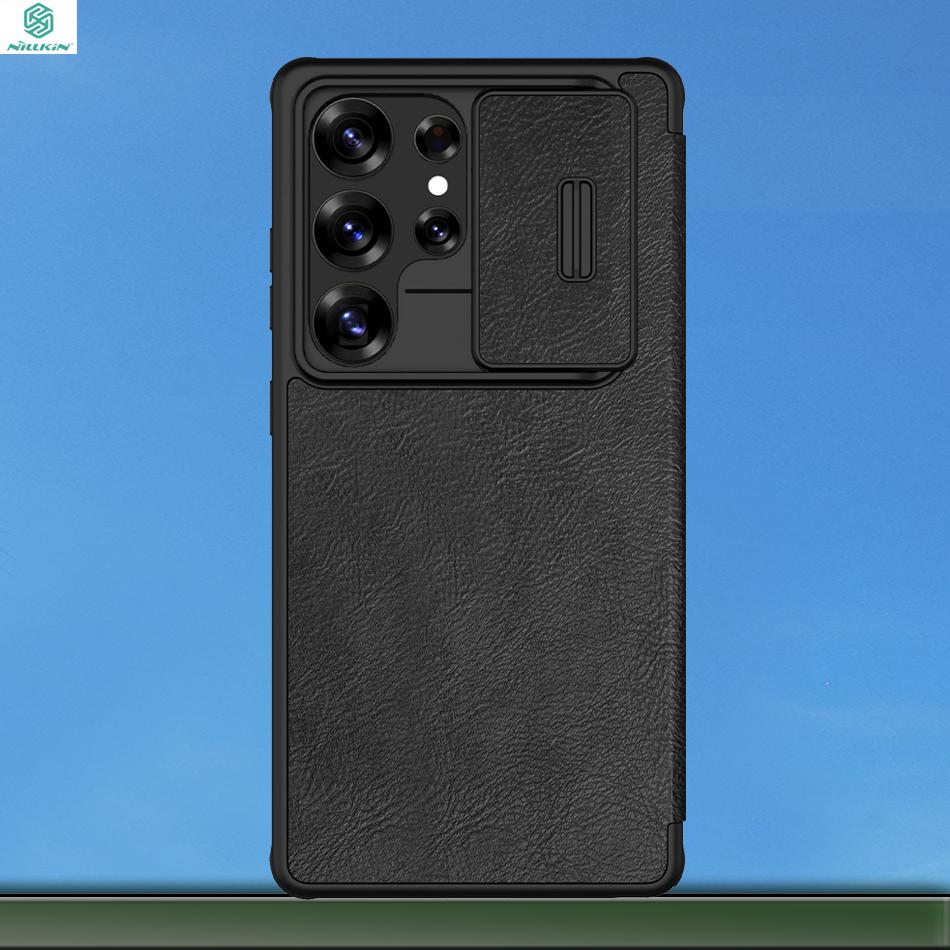 For Samsung Galaxy S25 Ultra Case NILLKIN Camera Protection Lens Protection Wallet Leather Flip Case Leather Cover