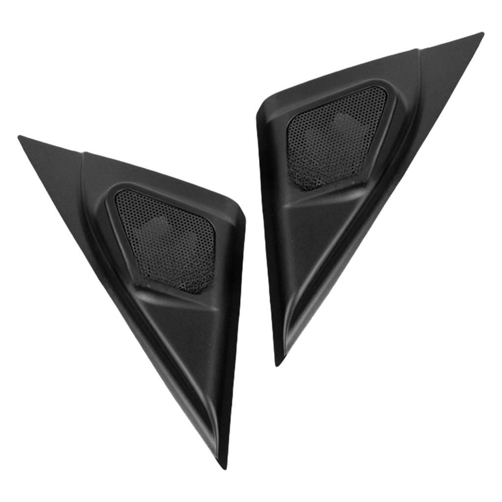 Pack Of 2 Easy Installation Speaker Panel Auto Car Door Speaker A Pillar Cover Trim Tweeter Panel Seamless Fit ABS Black