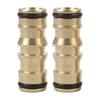 Brass Hose Connector Double Male Connector Sealing Rubber Ring Solid Brass Material Water Leakage Prevention As Pictures Show