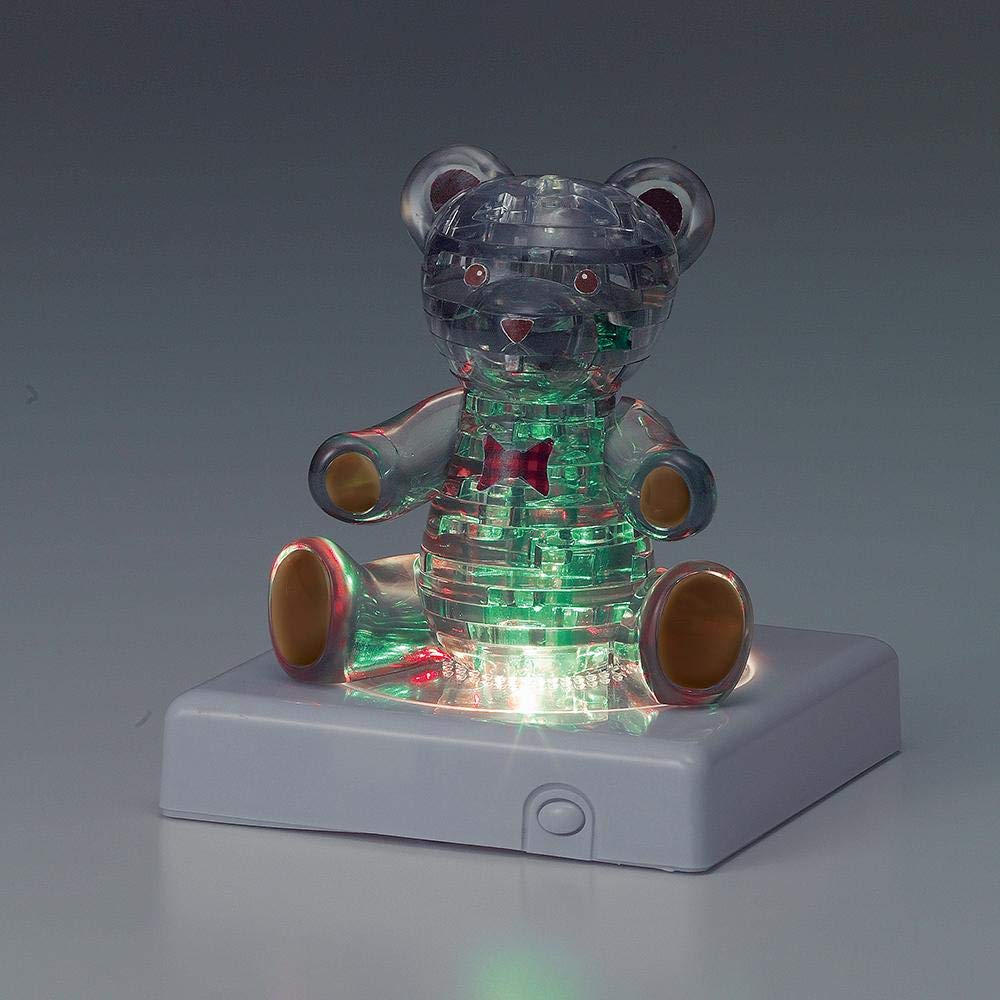 41-Piece Crystal Puzzle Teddy Bear Black