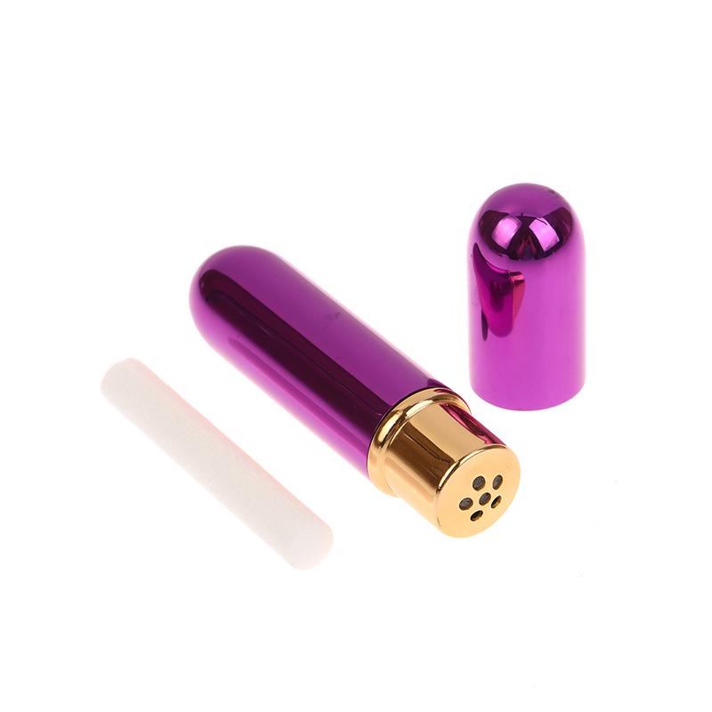1Pcs Nasal Inhalers For Essential Oils Aromatherapy Blank Aluminum Tubes 5Ml Refillable Bottles With Replacement Wicks