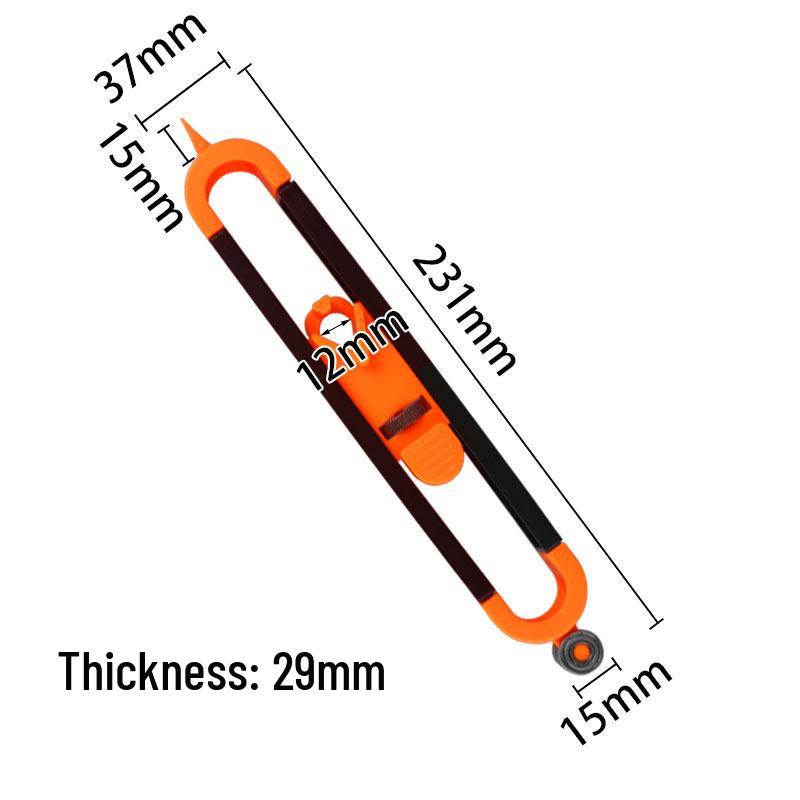 Multifunctional Ellipse Profile Gauge & Contour Ruler for Woodworking
