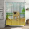 New Arrival Bathroom Decor Soft Luxurious Shower Curtain with Dog Print Waterproof Fabric for Bathrooms Home Decoration