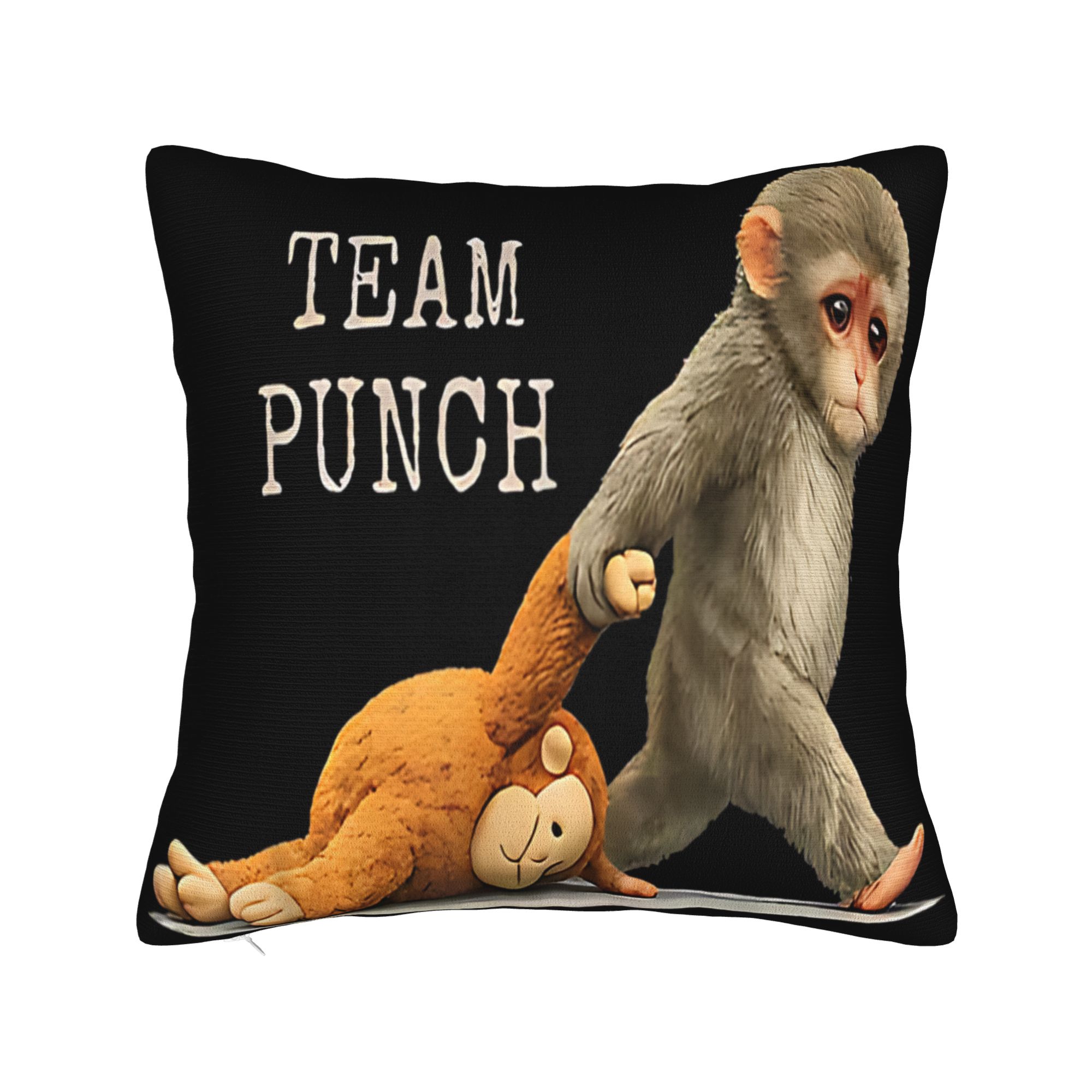 Punch Monkey Team Punch Pillowcases  Vintage Pillow Case For Chair Sofa Home Decor Design Pillow Cover 30x30cm 12x12in