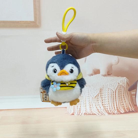 Mini Penguin Keychain Toy Stuffed Plush Animal Pendant Boys Girls Hanging Ornament Bags Phones Cars Versatile Decoration