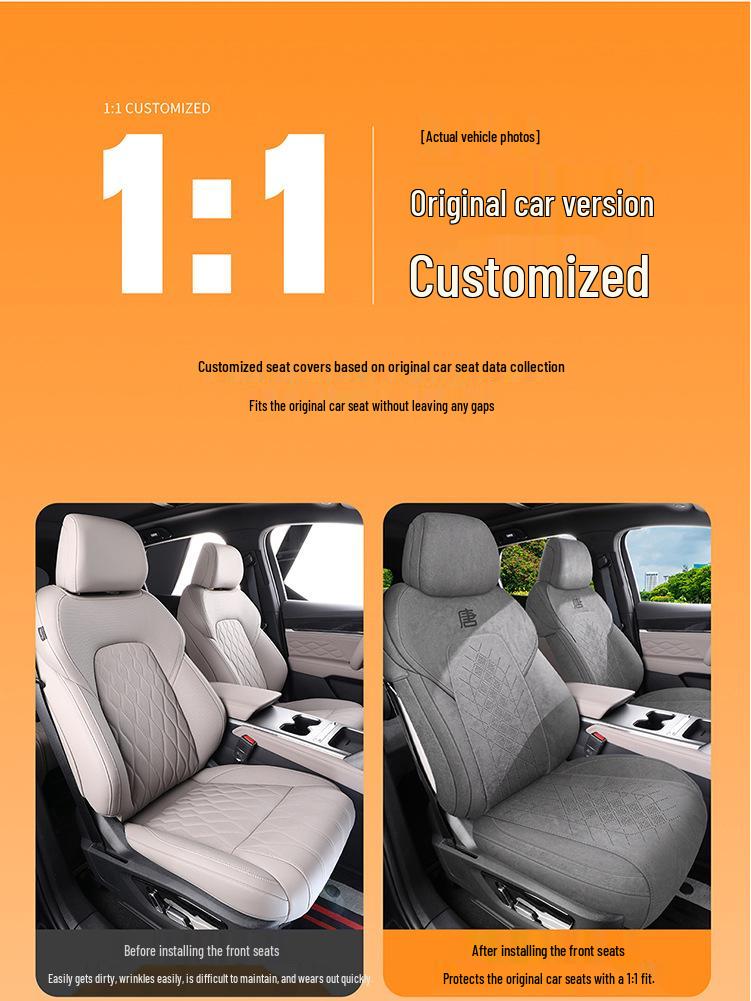 BYD Tang All-Season Suede Seat Covers & Cushions - Breathable & Suitable for DMI and EV Models