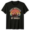 Easily Distracted By Snails TShirt Gastropod Wildlife