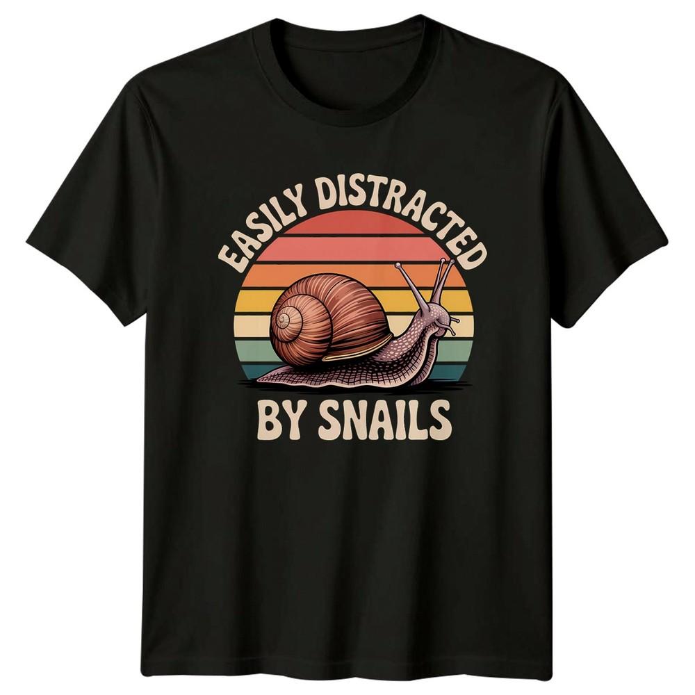 Easily Distracted By Snails TShirt Gastropod Wildlife