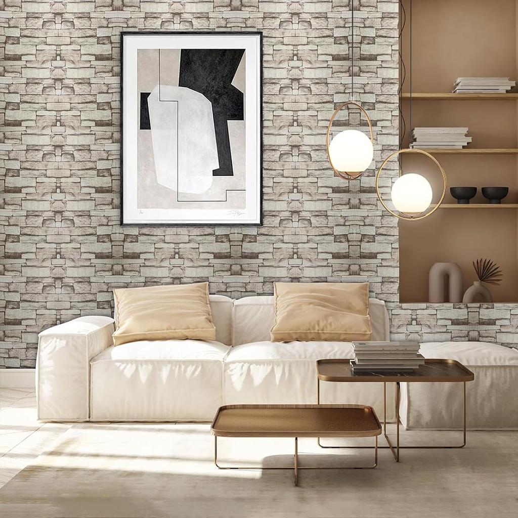 3D Wall Panels, Self-Adhesive PE Foam, Waterproof 3D Brick Wallpaper, Peel and Stick, for Kitchen, Living Room, Bedroom, Bathroom Wall Decoration (36