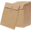 10 Packs of B5 Kraft Paper Folders with Folded Edge Envelope Folders, Wallet, Expandable File Bags, Briefcase