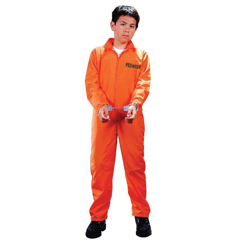 Prisoner Unisex Orange Costume For Boys And Girls Perfect For Celebrations Halloween