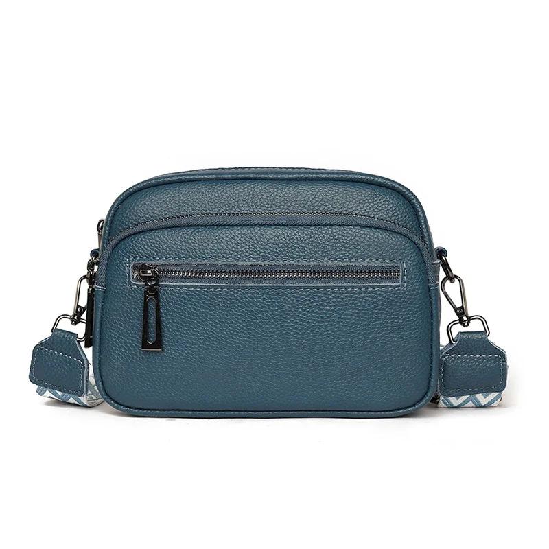 Geantă de damă din piele naturală, tip crossbody, cu capacitate mare, tip messenger din piele, luxoasă, la modă, de înaltă calitate