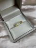 Japanese Vintage Aquamarine Zircon Sterling Silver Open Ring