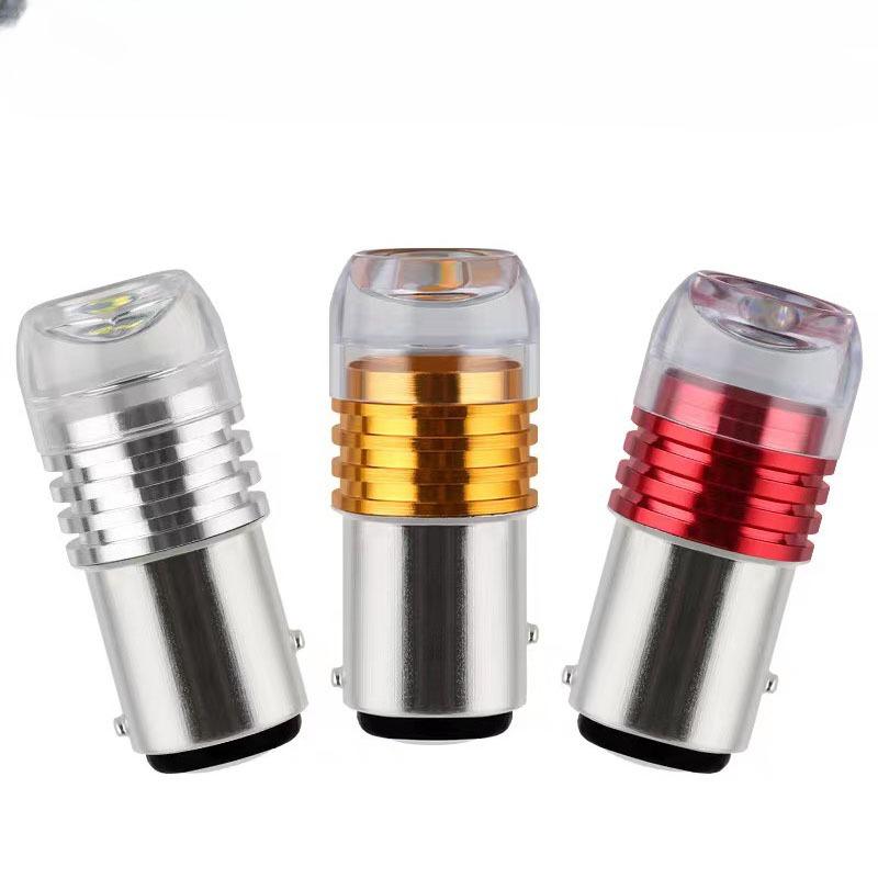 10pcs Car 12V LED Rear Taillight Tail Brake Light Strobe Flashing LED Lamp Motorcycle Warning Light Bulb Red Stronger Light