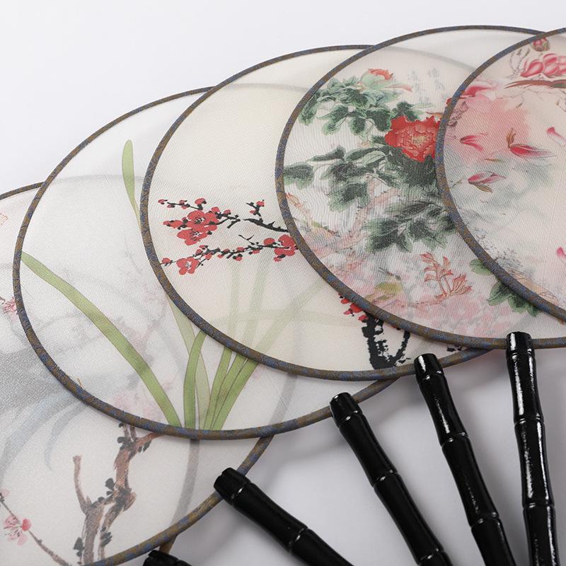 Translucent Ancient Style Fan with Bamboo Handle and Chinese Style Fan
