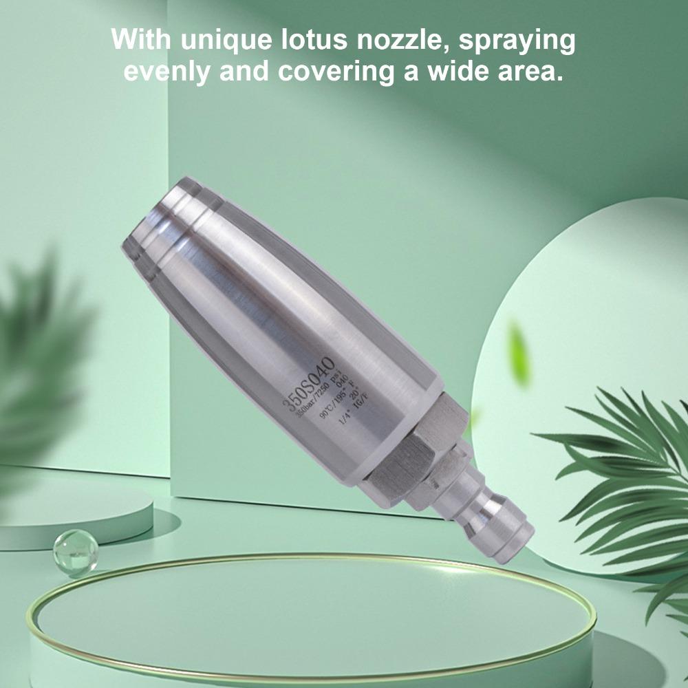 350bar High Pressure Rotary Nozzle 1/4inch Rotating Pressure Washer Tip Garden Cleaning