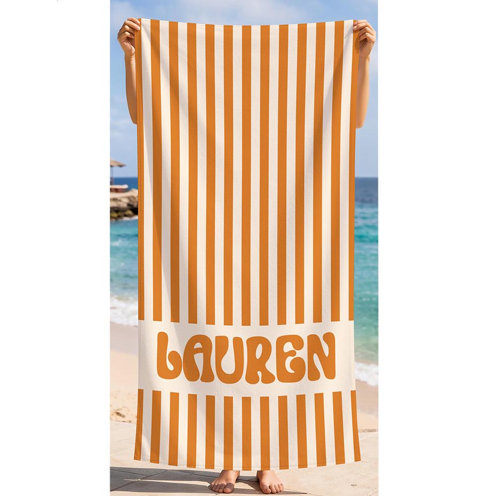 Personalized Beach Towel Custom Name/Logo Microfiber Towel Thin Quick Dry Absorbent for Beach Swimming Yoga Bath Sports