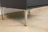 Set of 4 Furniture Legs, Silver Chrome, Height 17 Cm
