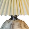 Kleine Tisch Lampe Plissee Stil Rattan Basis 3 Bunte Beleuchtung Nordic Nacht Nachttisch Lampe für