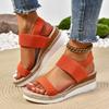Fashion Plus Size 36-43 Women's Sandals Summer Casual Shoes for Women Comfortable Non-slip Walking Slip on Elastic Fabric Female Shoes