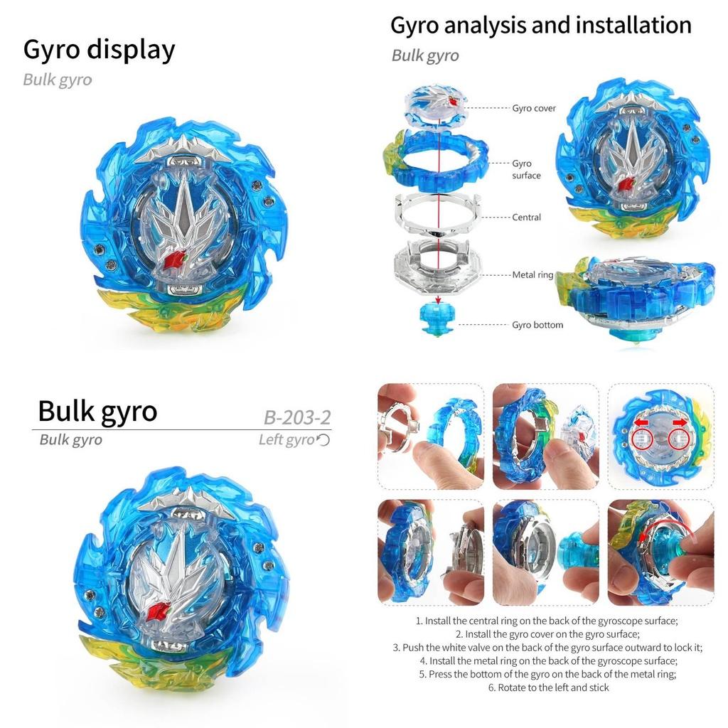 Flame Beyblade B-203-2 Left Gyro Ultimate Fusion Dx Toy Kids Gift!