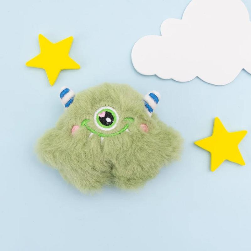 Cartoon Monster Cat, Mint Cat Toy, Teeth Grinding, Teeth Cleaning, Biting, Boring, Self-entertaining Kitten Plush Toy