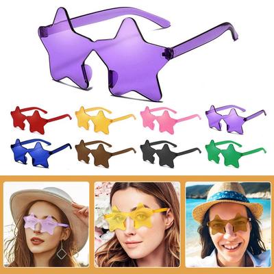 Star Shape Sun Glasses Party Glasses Polarized Eyeglasses Hip-hop Gathering For Women DIY Penta O2G9