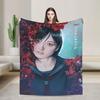 Silent Hill F Blanket Horror Game Super Warm Funny Plush Throw Blanket For Couch Bed Camping Flannel Bedspread Bed Cover
