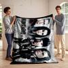 "Humanoid Band Graphic Design Blanket" Flannel Blanket for Bedroom, Living Room, Sofa, and Nap Sofas.