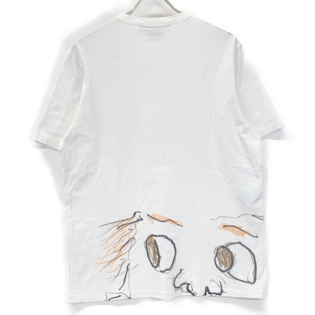 MARNI [xMARIA MAGDALENA SUAREZ] M05GC0139 18Stainless Steel White Print T-Shirt tops 48 whiteUsed