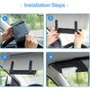 Car Tissue Holder, Upgraded Version Hanging Tissue Holder In Car, Premium PU Leather Car Napkin Holder For Universal Auto, Easy Use (Black)