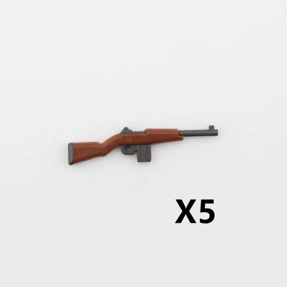 5/10 Zbraně vojáků z 2. světové války Stavebnice Dvoubarevný tisk Stroj Puška Samopal Odstřelovací pušky Vojenské příslušenství Kostky C238