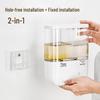 Rechargeable Wall-Mounted Double-Head Automatic Sensor Hand Sanitizer & Dish Soap Dispenser for Home and Hotel Use
