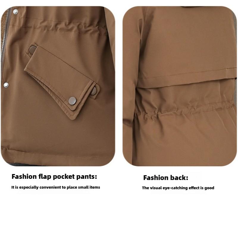 Winter Cotton-padded Jacket Fashion Korean Version Waist Tooling Jacket Women's Cotton-padded Clothing