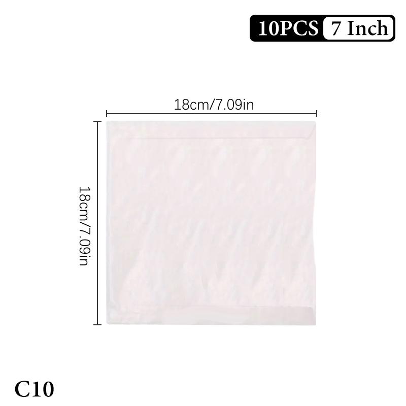 5/10/20Pcs Glassine Paper Vinyl Record Inner Sleeves 7/10/12Inch Lp Protective Covers Dust-Proof Anti-Static Storage Envelopes