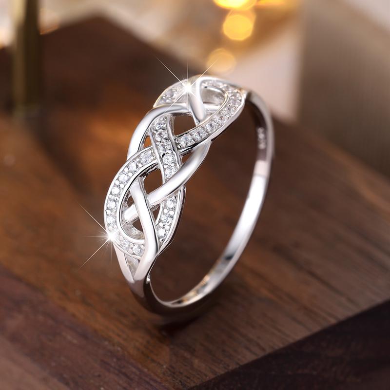 

Кольцо из стерлингового серебра 925 пробы с цирконием для женщин, модное обручальное кольцо, свадебные украшения, подарки 7