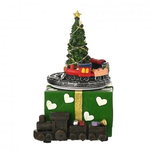 Regal Tidings Light Up Christmas Tree with Rotating Train