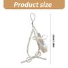 Elegant Pearls Ballet Shoe Phone Charm Handmade Sturdy Pendant for Phone and Bag Versatile Use Fashion Accessory