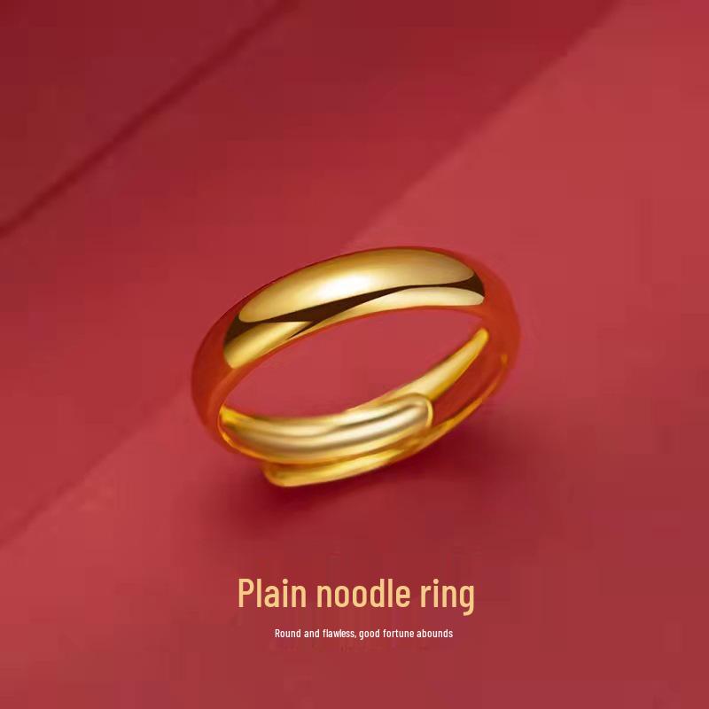 

Juxing Jewelry Open Adjustable Couple Ring - Polished Plain Band for Men and Women