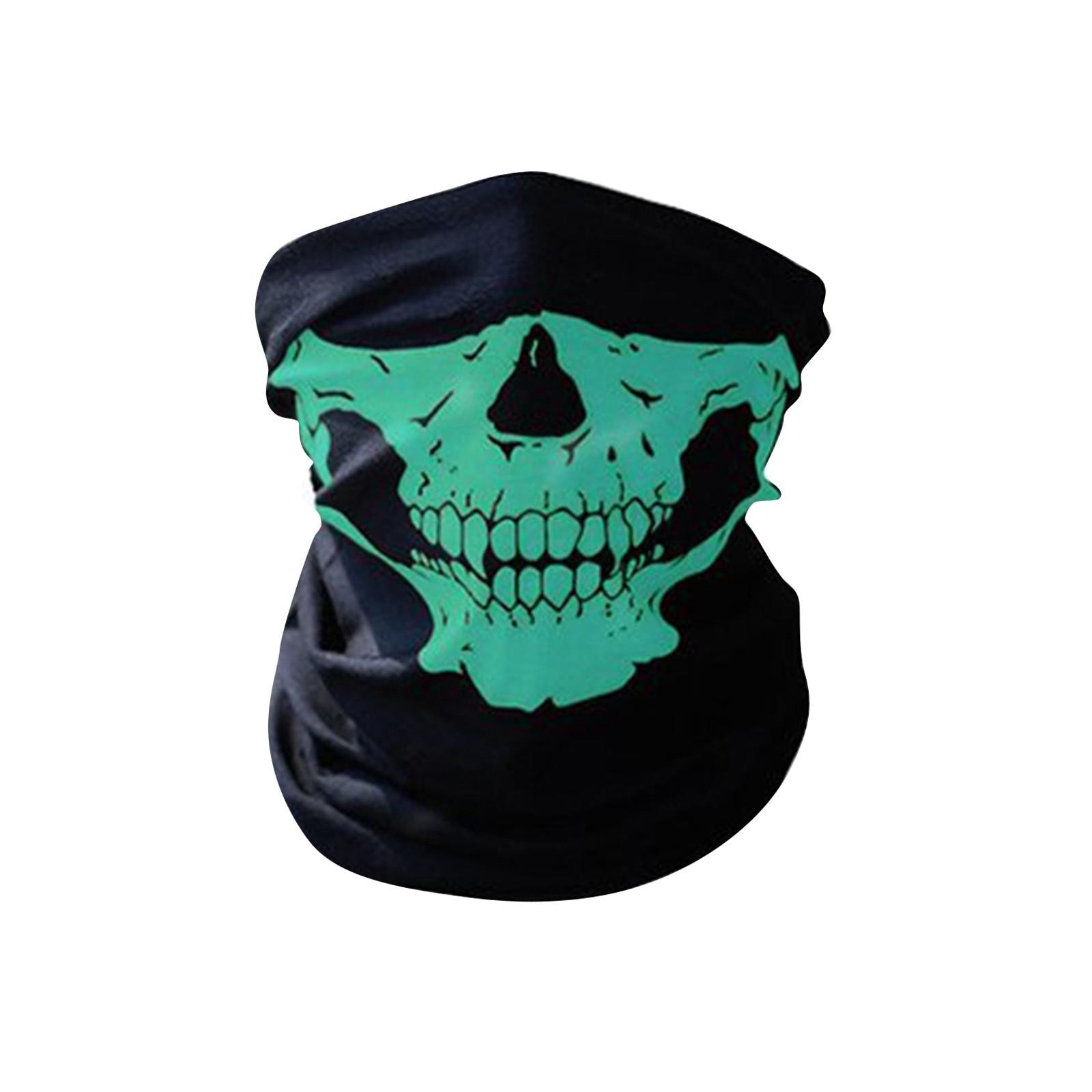 

Бесшовная многофункциональная велосипедная маска для лица, теплый шарф, платок на голову One Size зелёный