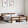 VidaXL Bed Frames Honey Brown Solid Pine Wood 120x200 Cm