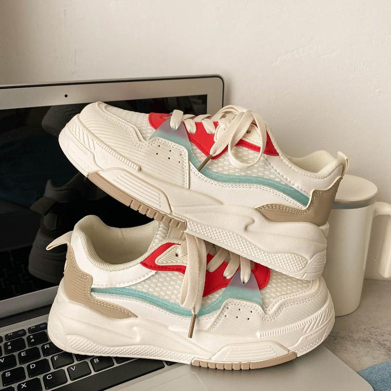 White Platform Shoes for Women Spring and Autumn Outdoor Sports Casual Sneakers Breathable Womens Shoes New Footwear Mujer