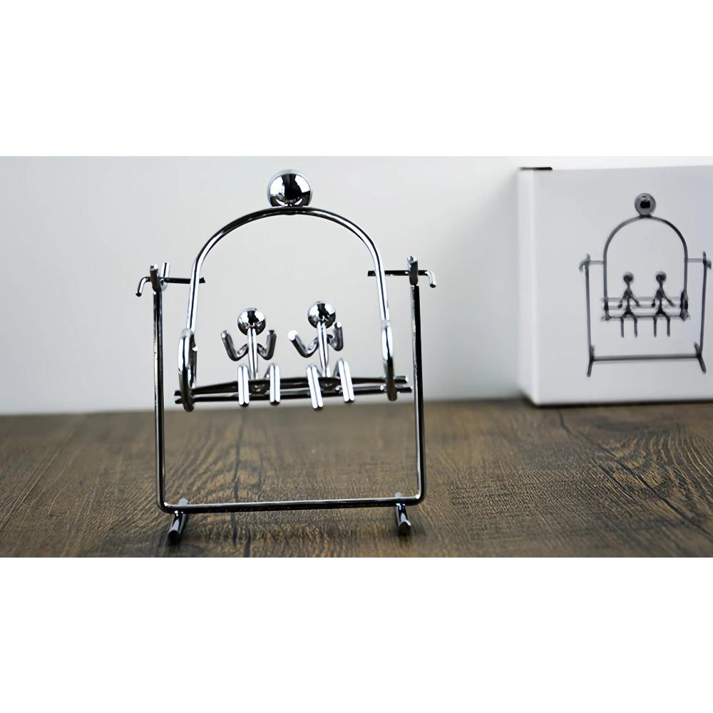 1PC Lovers Swing Kinetic Art Balance Manual Swing Physical Mechanics Decompression Home Office Desktop Decoration Gift For Child