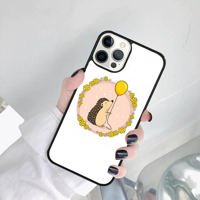 Hedgehog and Balloon Phone Case Cover For iPhone 17 Air 15 Pro MAX 16 Plus 14 12 11 13 Coque
