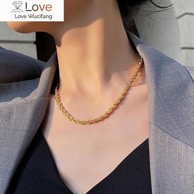 Twist Hip Hop Edelstahl Lange Kette Halskette Männer Schmuck Großhandel, marke Hippie Gold Farbe Männlichen Halskette Kette Schmuck Geschenkjavascript :Leere (0 )