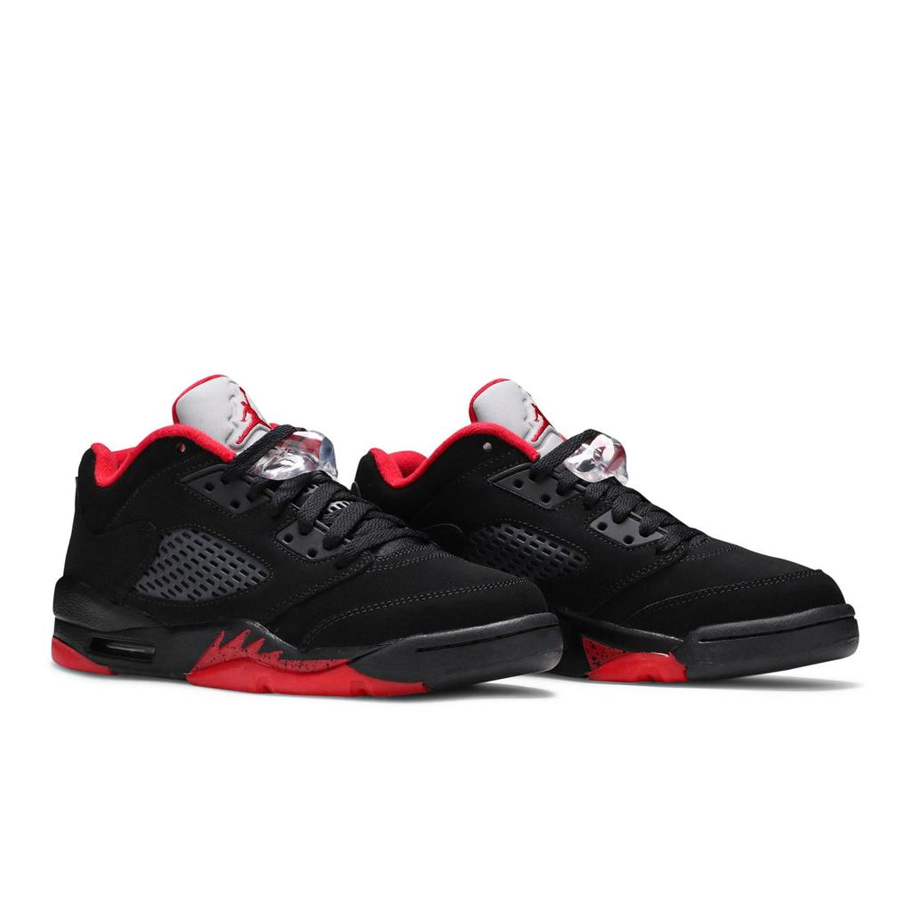 Air Jordan 5 Retro Low BG 'Alternate 90' (Unisex) Black / Gym Red / Metallic Kids' Basketball Shoes 314338 001