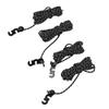 4Pcs Outdoor Camping Rope 9.8ft Nylon Wind Proof Reflective Strip Adjustable Length Tent Cord Tie